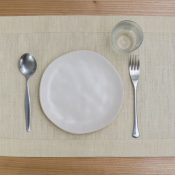 Tovaglietta americana beige fatta a mano in canapa