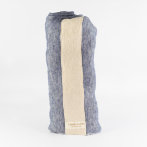 pashmina in lino e canapa blue navy