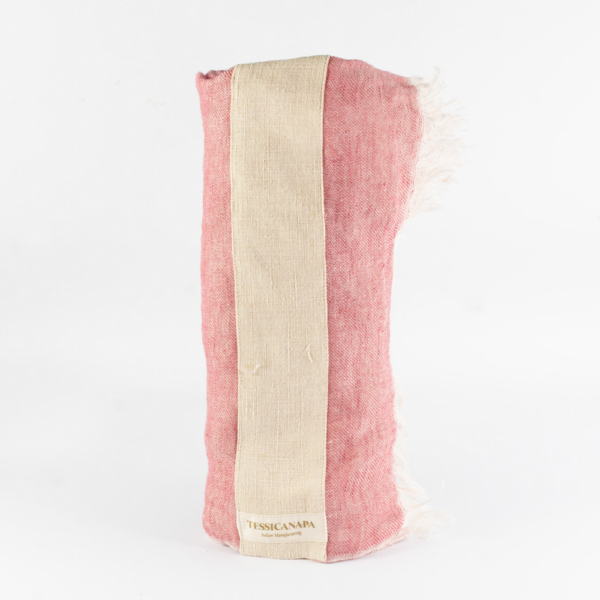 pashmina in lino e canapa rossa
