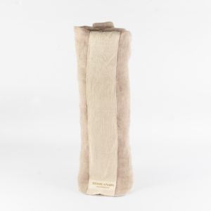 pashmina in lino e canapa sabbia