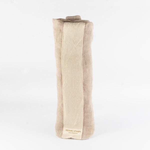 pashmina in lino e canapa sabbia