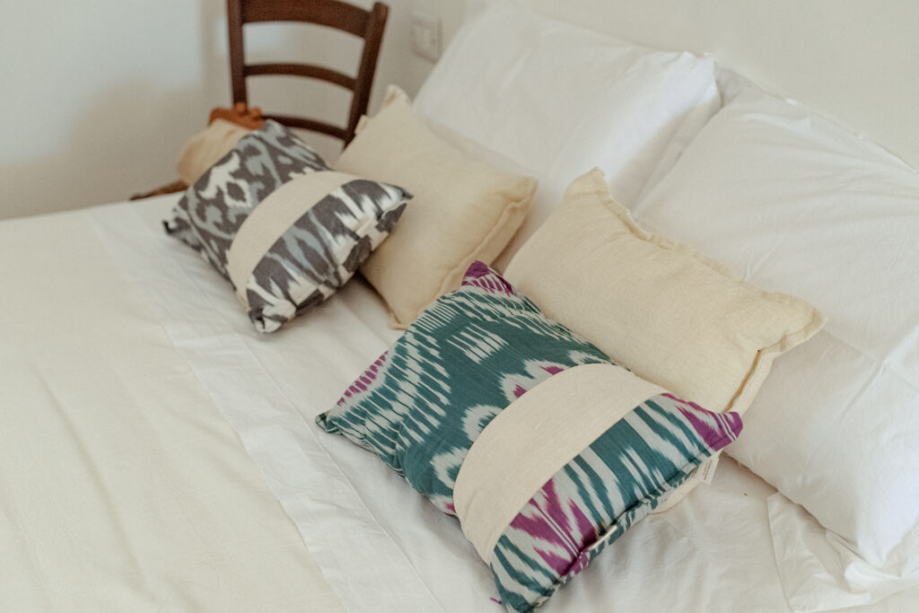 cuscini in canapa per la camera da letto