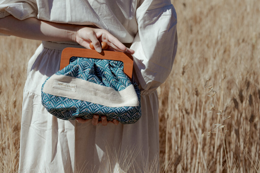 maxi bag jaquard in natura