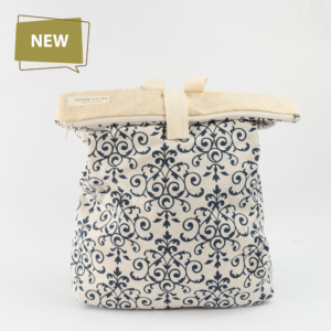 zaino in canapa blu arabesco new
